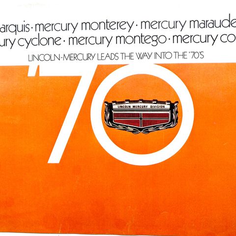 1970 Mercury original brosjyre.