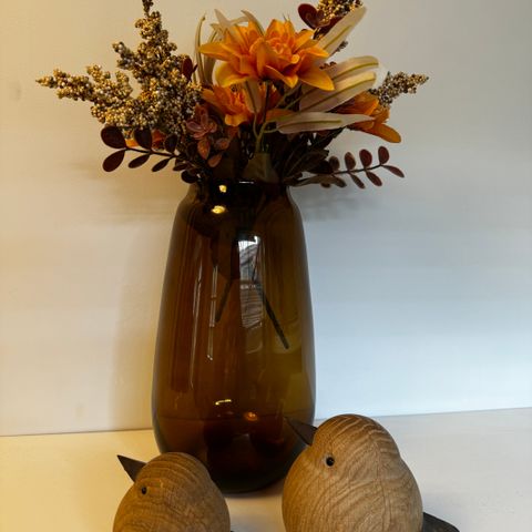 Hadeland glassverk Siccori vase brun