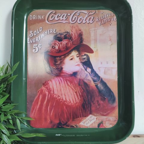 1990 Coca Cola serveringsbrett - metall