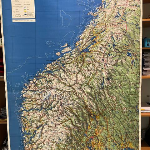 Gammelt kart over Sør-Norge