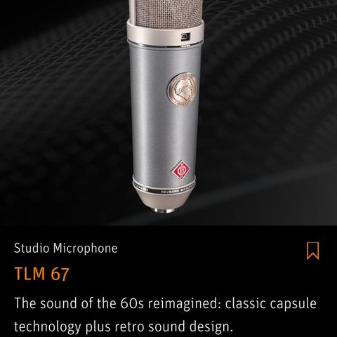 Neumann tlm 67 studiomikrofon