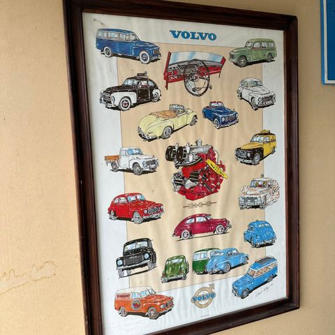 Volvo plakat med ramme