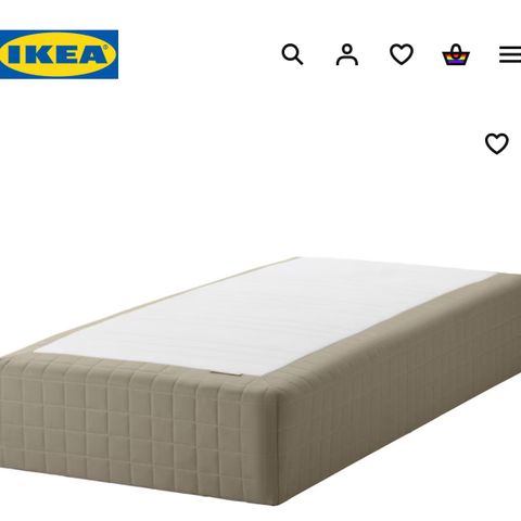 120x200 Skårer Ikea seng selges