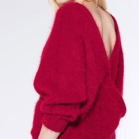 ba&sh red angora jumper