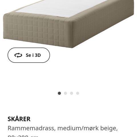 Skårer rammemadrass 160x200