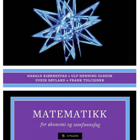 Pensumbok Matematikk for økonomi og samfunnsfag