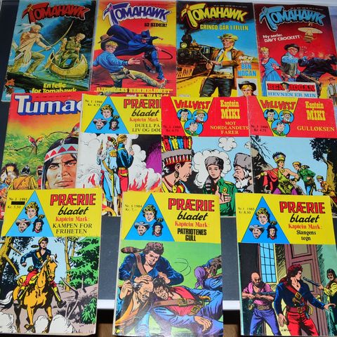 Mini samling med western tegneserier (70-80 talls)