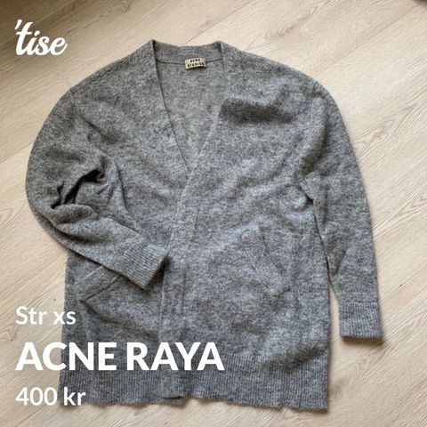 Acne Raya cardigan selges, pent brukt