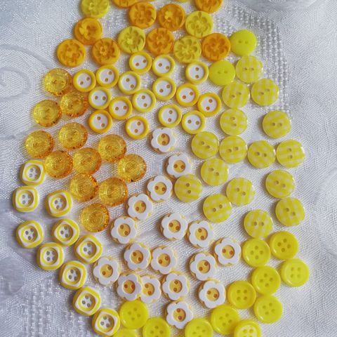 100 knapper - gul mix