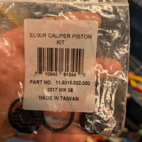 Elixir caliper piston kit helt ny