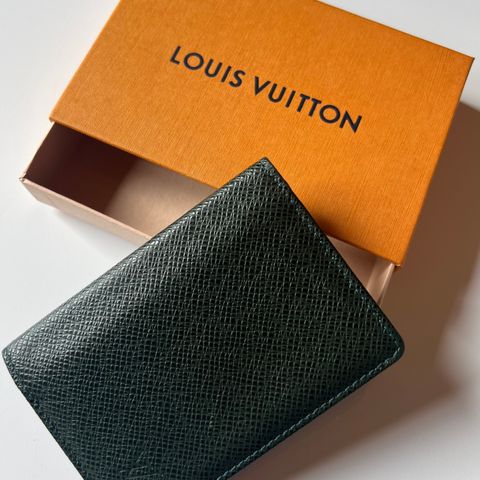 Louis Vuitton Taiga grønn pocket organizer