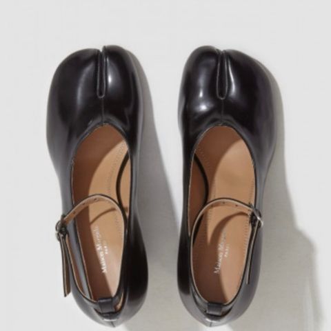 Maison Margiela Tabi Leatherheels in black dame sko str 40