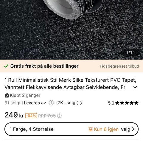 Dekorfolie svart/ konktaktplast