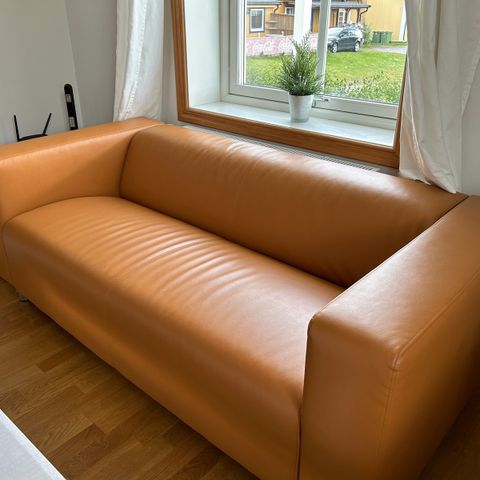 Designer skinn sofa 2 stk