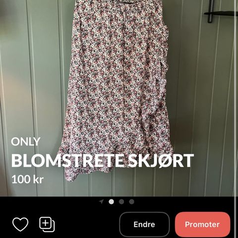 Blomstrete skjørt fra ONLY