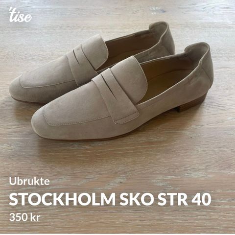 Stockholm loafers, str 40-