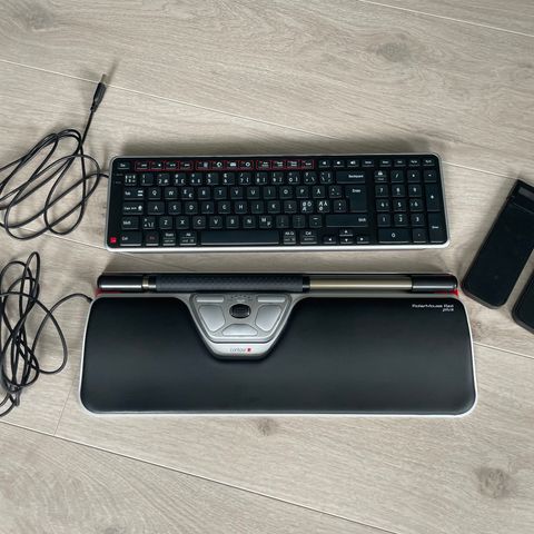 Rollermouse Red Plus med tastatur