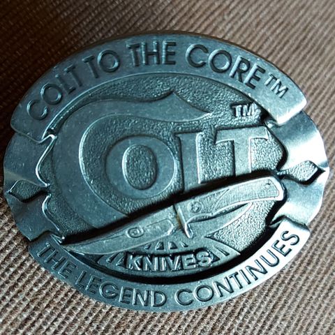 Colt To The Core Knives Belt Buckle