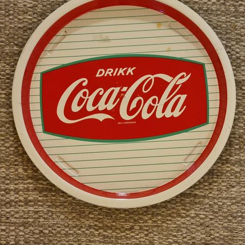 Norsk Coca-Cola serveringsbrett fra 60-tallet