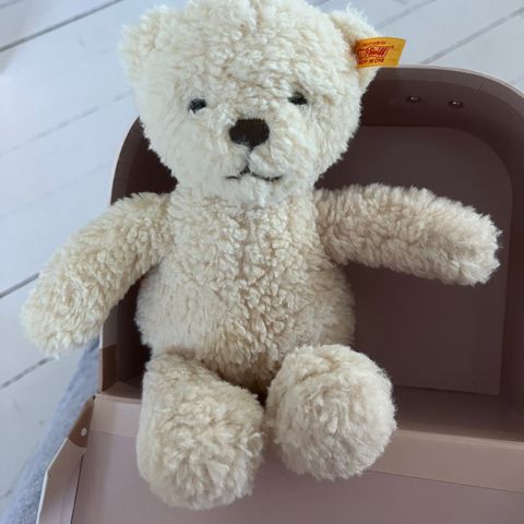 Steiff bamse i koffert