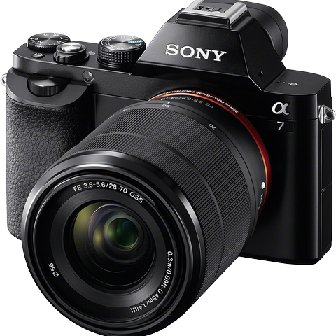 Sony A7 Alpha 7 ILCE-7 systemkamera m/28-70 mm linse. | Lav shuttercount