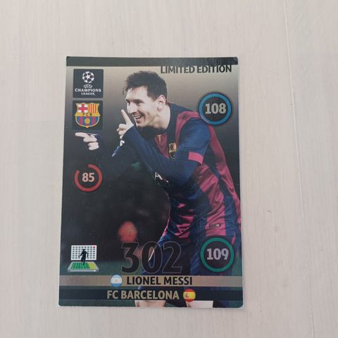 Fotballkort stort Messi
