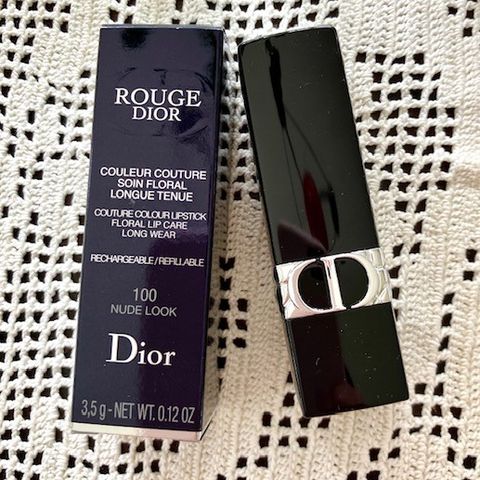 Dior Rouge Dior Lipstick Velvet - 100 Nude Look 🌸