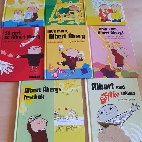 8 bøker om Albert Åberg.