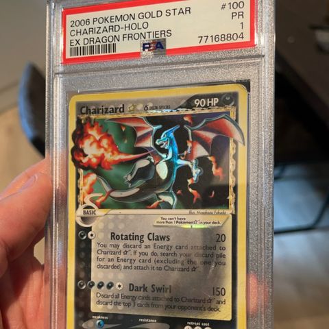 Charizard 100/101 PSA 1 selges