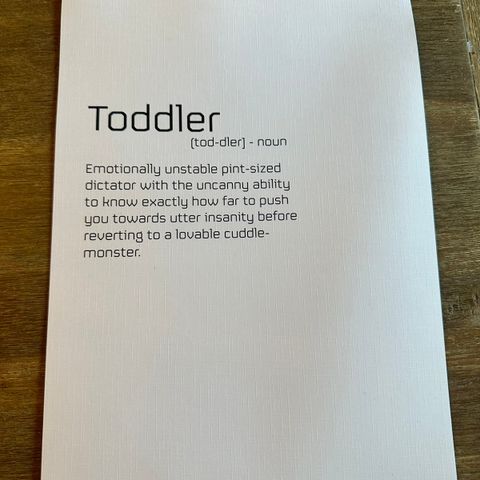 Plakat barnerom «toddler»