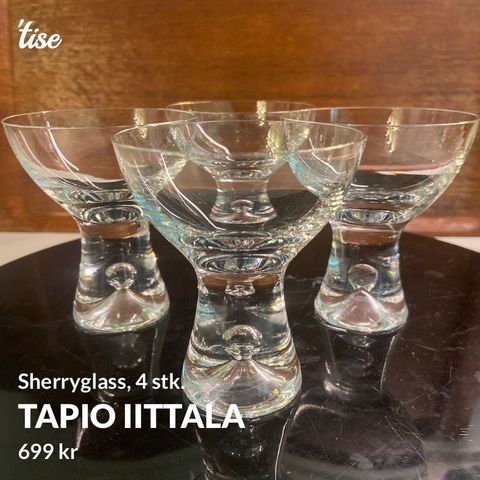 4 stk. Tapio sherryglass fra Iittala