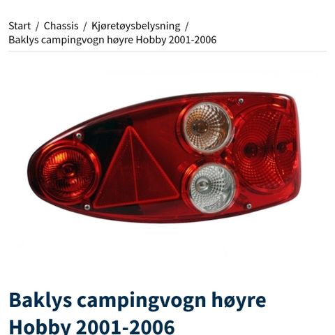 Hobby baklys selges rimelig