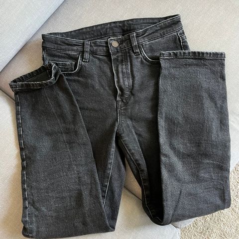 Grå / vasket svart Massimo Dutti jeans