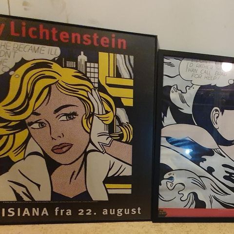 Roy Lichtenstein innrammede trykk/plakater
