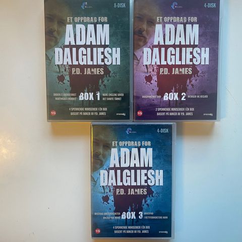 Adam Dalgliesh Komplett serie DVD