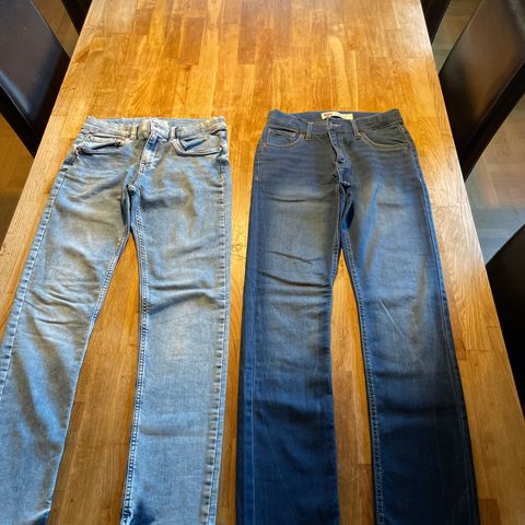 Jeans Levis 510 skinny str. 14 år og Lindex jeans str. 13-14 år