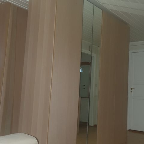 2x speildør Pax garderobe Ikea Åheim med hengsler