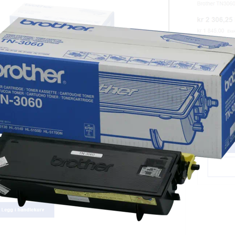 Brother TN3060 høykapasitet toner – sort - 6700 sider