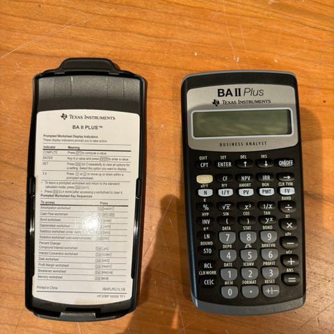 Super kalkulator, Texas Instruments BA II Plus