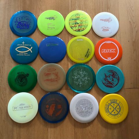 Mange spesialiteter fra Innova, Discraft m.m.