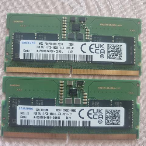 16 gb ddr5( 2x 8gb ) for bærbar