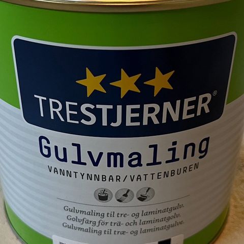 Trestjerner gulvmaling 3 liter farge Comfort Grey