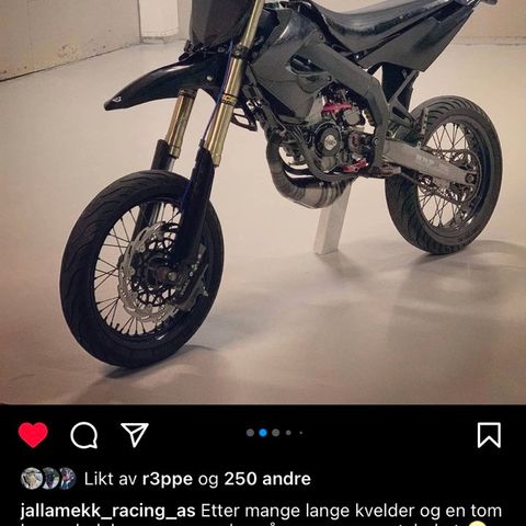 Husquarna wr250 dempere (forstilling). Stått på derbi senda.