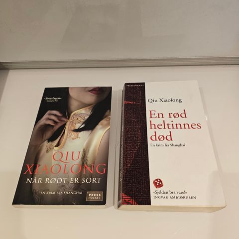 2 stk Qiu Xiaolong bøker (samlet til 50kr)