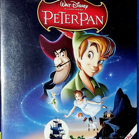 1 BLU RAY-1 DVD.WALT DISNEY.PETER PAN.1 stk.UÅPNET.