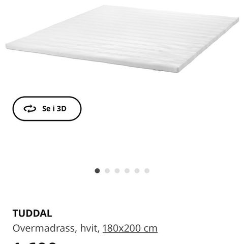 Overmadrass (Hvit) - IKEA