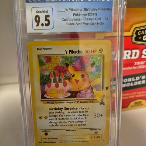 Birthday Pikachu CGC 9.5 - Celebrations