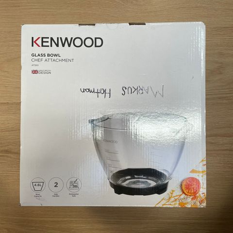 KENWOOD GLAS BOWL UBRUKT