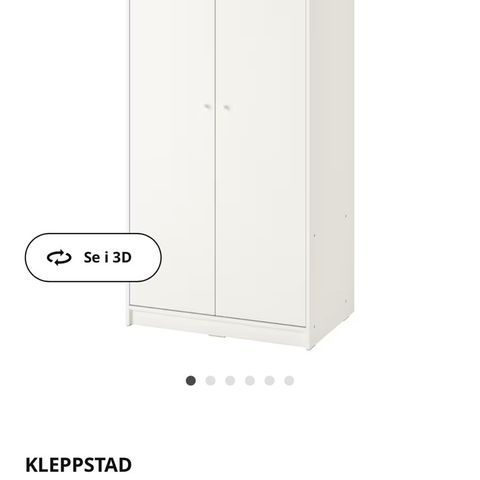 Kleppstad Ikea garderobeskap