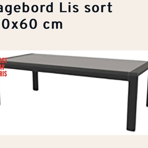 Lite brukt utebord til sofa